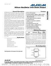 MAX7376CRQT-T datasheet pdf MAXIM - Dallas Semiconductor