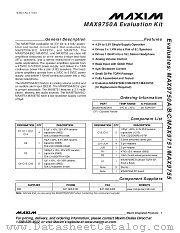 MAX9750AEVKIT datasheet pdf MAXIM - Dallas Semiconductor