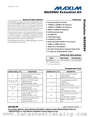 MAX9994EVKIT datasheet pdf MAXIM - Dallas Semiconductor