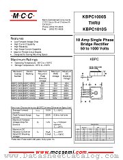 KBPC1010S datasheet pdf MCC