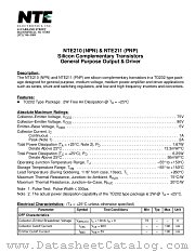 NTE211 datasheet pdf NTE Electronics