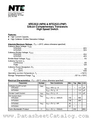 NTE2523 datasheet pdf NTE Electronics