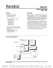 PDM41024SA10TSO datasheet pdf PARADIGM