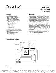PDM41256SA10TTR datasheet pdf PARADIGM