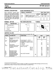 BT136F-600D datasheet pdf Philips