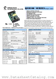 QEB100-48S05-P datasheet pdf Power Mate Technology