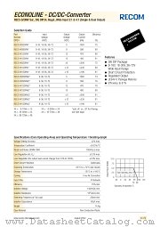 REC5-6605DRWZ datasheet pdf Recom International Power