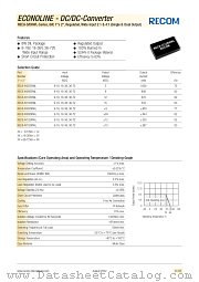 REC8-4209SRWL datasheet pdf Recom International Power
