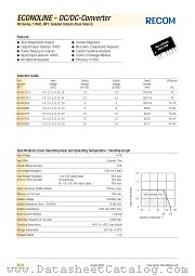 RU-0909 datasheet pdf Recom International Power