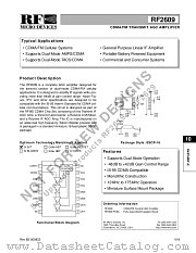 RF2609PCBA datasheet pdf RF Micro Devices