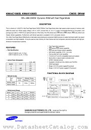 KM44C1000DT-6 datasheet pdf Samsung Electronic