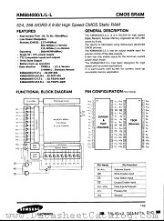 KM684000LP-10 datasheet pdf Samsung Electronic