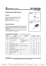 BT138F datasheet pdf SemiWell Semiconductor