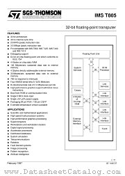 IMST805-G25S datasheet pdf SGS Thomson Microelectronics