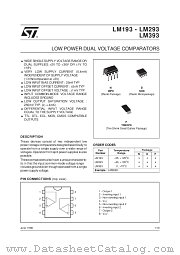 LM393AD datasheet pdf SGS Thomson Microelectronics