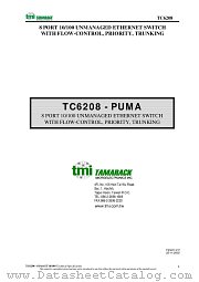TC6208 datasheet pdf TAMARACK M.I.