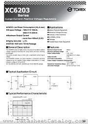XC6203E602LH datasheet pdf Torex Semiconductor