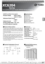 XC6204A51AMR datasheet pdf Torex Semiconductor