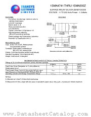 1SMA4758 datasheet pdf TRANSYS Electronics Limited