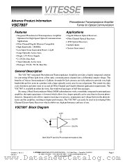 VSC7807WD datasheet pdf Vitesse Semiconductor Corporation