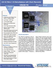 VSC8174 datasheet pdf Vitesse Semiconductor Corporation