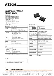 AZ936-1A-12D datasheet pdf ZETTLER electronics