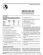 Z9010304PSC datasheet pdf Zilog