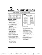 PIC16C63A-04/PQ datasheet pdf Microchip