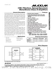 MAX9704ETJ datasheet pdf MAXIM - Dallas Semiconductor