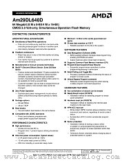 AM29DL640D datasheet pdf Advanced Micro Devices