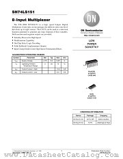 SN74LS151D datasheet pdf ON Semiconductor
