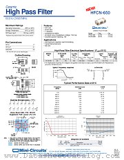 HFCN-650 datasheet pdf Mini-Circuits