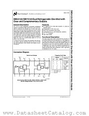 DM74123N datasheet pdf National Semiconductor