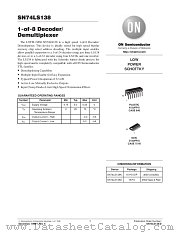 SN74LS138D datasheet pdf ON Semiconductor