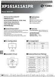 0783_XP161A11A1PR datasheet pdf Torex Semiconductor