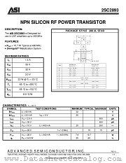2SC2893 datasheet pdf Advanced Semiconductor