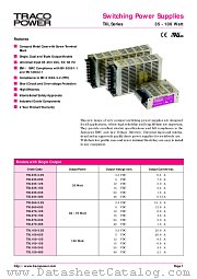 TXL100-0524D datasheet pdf Traco Electronic AG