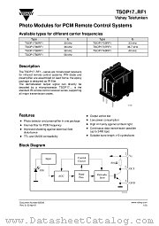 TSOP1730RF1 datasheet pdf Vishay