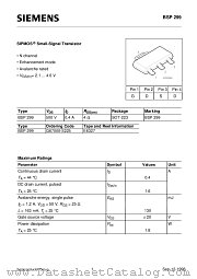 BSP299 datasheet pdf Infineon