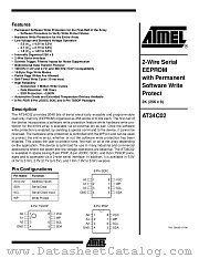 AT34C02-10PC-2.7 datasheet pdf Atmel