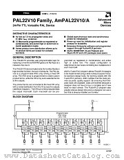AMPAL22V10 datasheet pdf Advanced Micro Devices