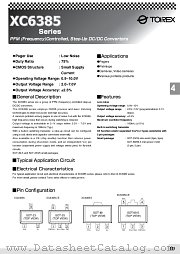 XC6385E datasheet pdf Torex Semiconductor