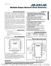 MAX9489 datasheet pdf MAXIM - Dallas Semiconductor
