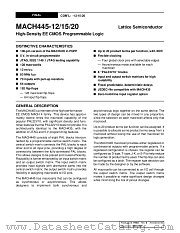 MACH445-12YC datasheet pdf Lattice Semiconductor