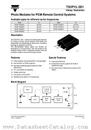 TSOP1540SD1 datasheet pdf Vishay