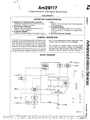 AM29117 datasheet pdf Advanced Micro Devices