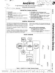 AM29112 datasheet pdf Advanced Micro Devices