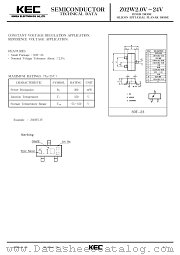 Z02W62V datasheet pdf Korea Electronics (KEC)