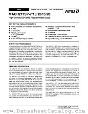 MACH211SP-20VC datasheet pdf Advanced Micro Devices