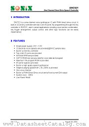 SNC521 datasheet pdf SONiX Technology Company